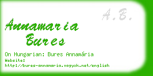 annamaria bures business card